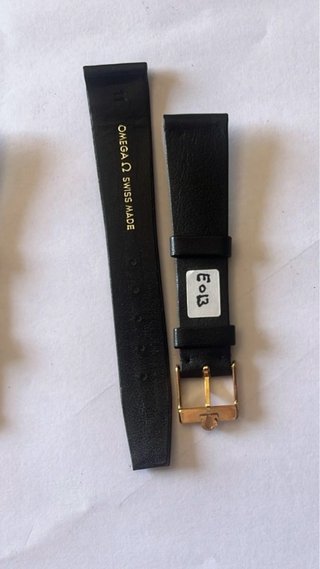 Correa Omega 18mm Hebilla Chapada Oro NOS