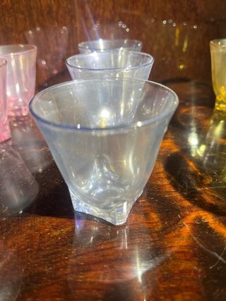 Juego vasos chupito multicolor cristal
