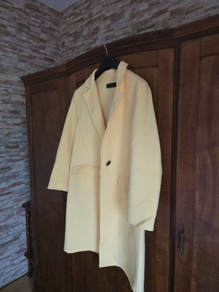 Abrigo paño Zara amarillo