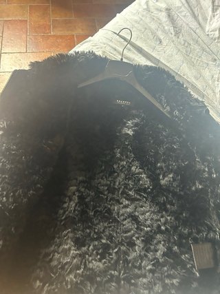 Giacca scamosciata con pelo