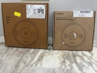 Discos de pesas Decathlon – 20kg & 10kg – Nuevos
