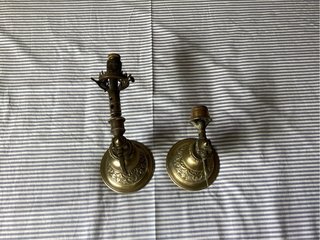Pareja apliques pared bronce antiguos