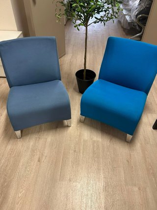 3 Sillones modernos azul y gris