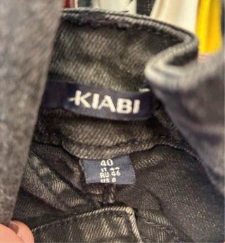 Peto vaquero negro elástico Kiabi Talla 40