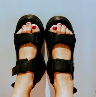 Sandalias de plataforma negras