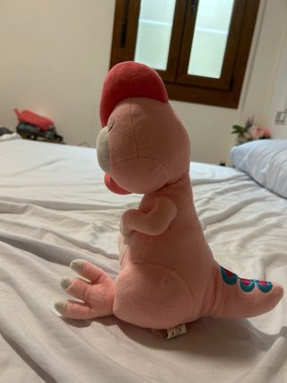 Peluche dinosaurio rosa