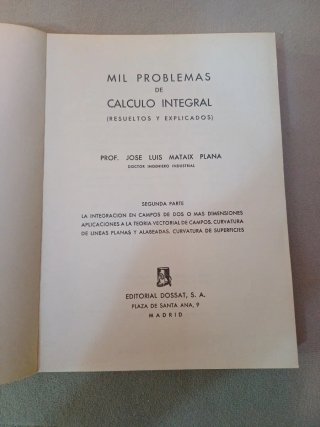 Mil problemas de cálculo integral (resueltos y ...