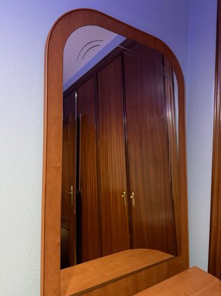 Mueble de entrada madera y cristal