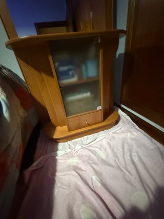 Mueble de entrada madera y cristal