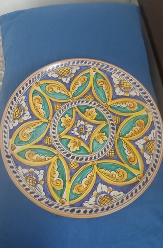 Piatto Ceramica Caltagirone Decorato