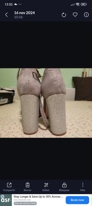 Zapatos tacón VIVA-S gris plumas