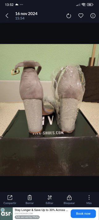 Zapatos tacón VIVA-S gris plumas