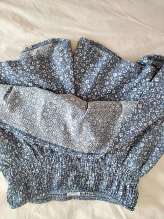 Zara falda Floral Azul Talla XS Con culotte