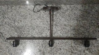 Lámpara de techo salón metal marrón/gris