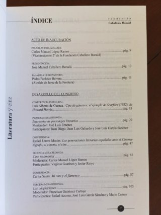 Literatura y Cine. Fundación Caballero Bonald