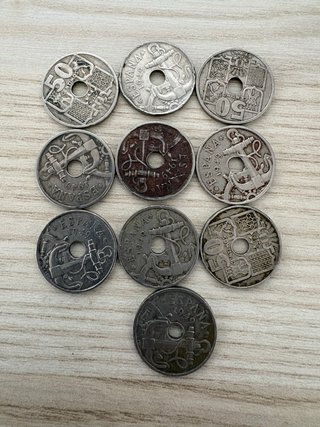 Lote de 14 monedas antiguas España 1949