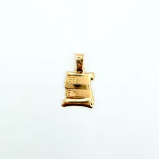 Colgante Pergamino de oro de 18k, 1.34 g.