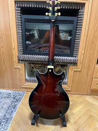 Guitarra y Funda Guitarra Ibanez AM153QA-DBS