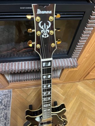 Guitarra y Funda Guitarra Ibanez AM153QA-DBS