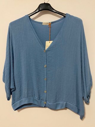 Cardigan azul 100% algodón