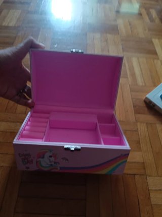 Joyero precioso unicornio y arcoíris