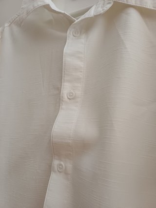 Camisa Bershka Hombre Blanca Manga Corta