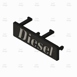 DIESEL RENAULT 9 11 18 EMBLEMA PARILLA (+ ANCLAJE)