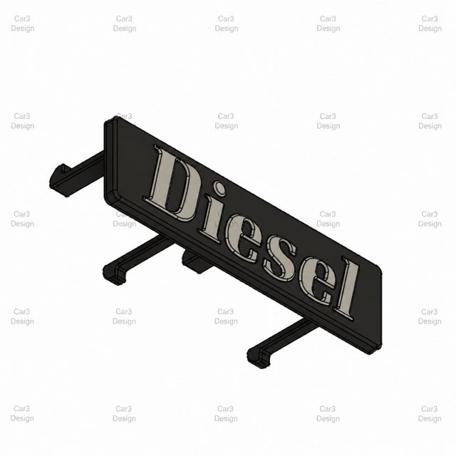 DIESEL RENAULT 9 11 18 EMBLEMA PARILLA (+ ANCLAJE)