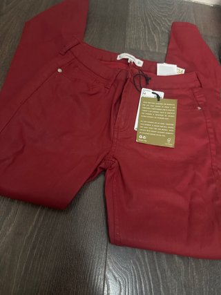 Pantalón Mango Rojo Talla 34 Sin Estrenar