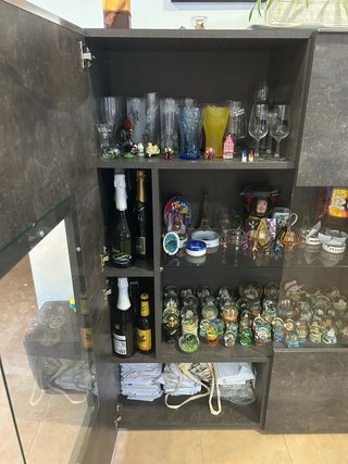 Mueble TV salón + 2 cubos + 2 vitrinas