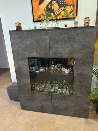 Mueble TV salón + 2 cubos + 2 vitrinas