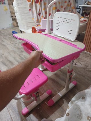 Mesa y Silla Estudio Infantil Rosa