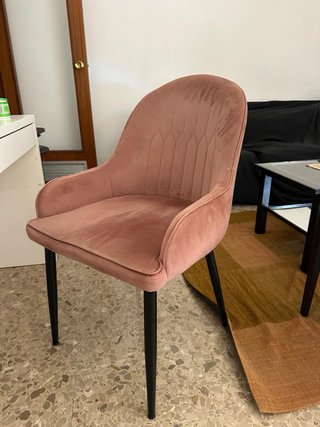 Conjunto 2 sillas y sillón rosa