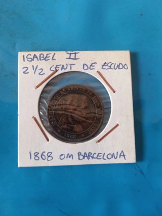 Lote 2 Monedas 2.5 Céntimos Escudo Barcelona