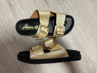 Sandalias Yokono Doradas Hebillas Ajustables