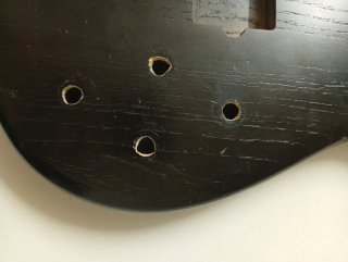 Cuerpo de bajo eléctrico negro