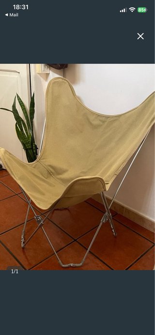 Silla Mariposa Lona Gruesa verde oliva.