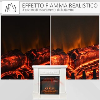 Camino Eléctrico de Suelo 1800W con Efecto Llama,