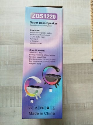 Altavoz LED Carga Inalámbrica ZQS1220