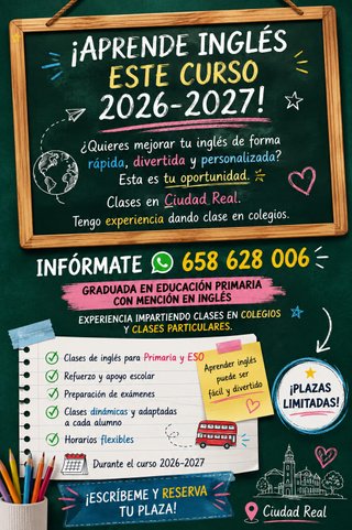 Clases particulares de Inglés (Primaria y ESO)
