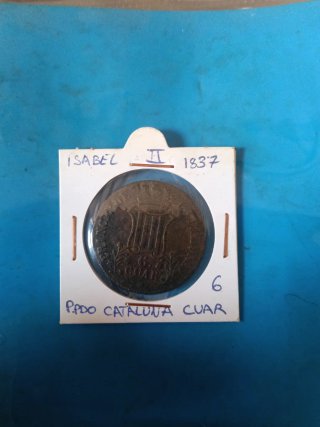 Lote 4 Monedas Isabel II Principado Cataluña