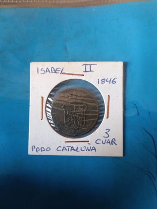 Lote 4 Monedas Isabel II Principado Cataluña