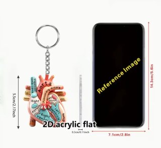 Portachiavi Cuore 3D Acrilico