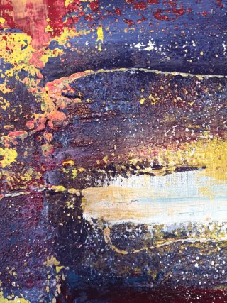 Cuadro abstracto pintado a mano