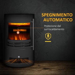 Estufa Eléctrica de Suelo 900W/2000W con Efecto Ll
