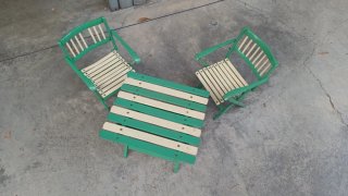 Set Tavolino e Sedie Bambola Anni '50