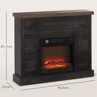 Estufa Eléctrica 1800W con Efecto Llama y Control