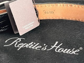Cintura Reptile's House Vera Pelle Nera