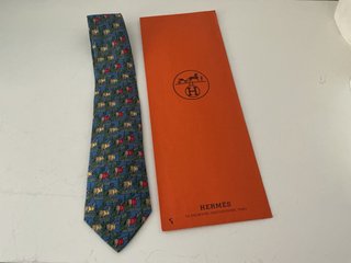 Corbata Hermes Azul y roja