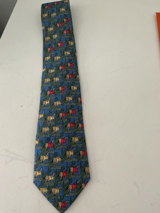 Corbata Hermes Azul y roja